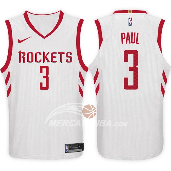 Maglia NBA Paul Houston Rockets Blanco